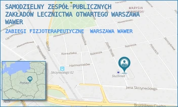 ZABIEGI FIZJOTERAPEUTYCZNE - SAMODZIELNY ZESPÓŁ PUBLICZNYCH ZAKŁADÓW LECZNICTWA OTWARTEGO WARSZAWA WAWER - STRUSIA 4/8,  WARSZAWA WAWER