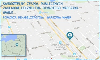 PORADNIA REHABILITACYJNA - SAMODZIELNY ZESPÓŁ PUBLICZNYCH ZAKŁADÓW LECZNICTWA OTWARTEGO WARSZAWA WAWER - PATRIOTÓW 46/48,  WARSZAWA WAWER