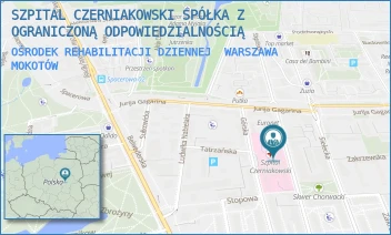 OŚRODEK REHABILITACJI DZIENNEJ - SZPITAL CZERNIAKOWSKI SPÓŁKA Z OGRANICZONĄ ODPOWIEDZIALNOŚCIĄ - STĘPIŃSKA 19/25,  WARSZAWA MOKOTÓW