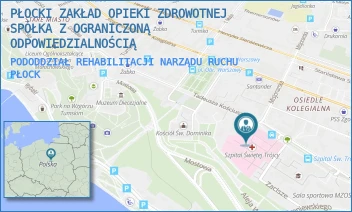 PODODDZIAŁ REHABILITACJI NARZĄDU RUCHU - PŁOCKI ZAKŁAD OPIEKI ZDROWOTNEJ SPÓŁKA Z OGRANICZONĄ ODPOWIEDZIALNOŚCIĄ - KOŚCIUSZKI 28,  PŁOCK