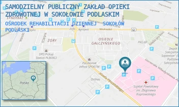 OŚRODEK REHABILITACJI DZIENNEJ - SAMODZIELNY PUBLICZNY ZAKŁAD OPIEKI ZDROWOTNEJ W SOKOŁOWIE PODLASKIM - KSIĘDZA JANA BOSKO 5,  SOKOŁÓW PODLASKI
