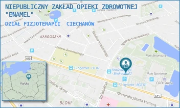 DZIAŁ FIZJOTERAPII - NIEPUBLICZNY ZAKŁAD OPIEKI ZDROWOTNEJ "ENAMEL" - 17 STYCZNIA 60A,  CIECHANÓW