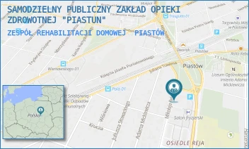 ZESPÓŁ REHABILITACJI DOMOWEJ - SAMODZIELNY PUBLICZNY ZAKŁAD OPIEKI ZDROWOTNEJ "PIASTUN" - MIKOŁAJA REJA 1,  PIASTÓW
