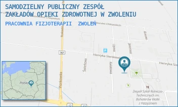 PRACOWNIA FIZJOTERAPII - SAMODZIELNY PUBLICZNY ZESPÓŁ ZAKŁADÓW OPIEKI ZDROWOTNEJ W ZWOLENIU - SIENKIEWICZA 19,  ZWOLEŃ
