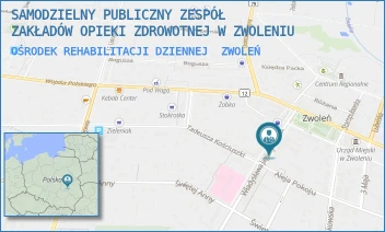 OŚRODEK REHABILITACJI DZIENNEJ - SAMODZIELNY PUBLICZNY ZESPÓŁ ZAKŁADÓW OPIEKI ZDROWOTNEJ W ZWOLENIU - W.JAGIEŁŁY 12,  ZWOLEŃ
