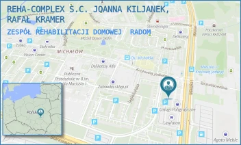 ZESPÓŁ REHABILITACJI DOMOWEJ - REHA-COMPLEX S.C. JOANNA KILJANEK, RAFAŁ KRAMER - SOBIESKIEGO 1,  RADOM