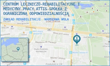 ZAKŁAD REHABILITACJI - CENTRUM LECZNICZO-REHABILITACYJNE I MEDYCYNY PRACY ATTIS SPÓŁKA Z OGRANICZONĄ ODPOWIEDZIALNOŚCIĄ - GÓRCZEWSKA 89,  WARSZAWA WOLA