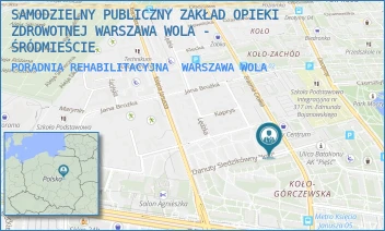 PORADNIA REHABILITACYJNA - SAMODZIELNY PUBLICZNY ZAKŁAD OPIEKI ZDROWOTNEJ WARSZAWA WOLA - ŚRÓDMIEŚCIE - ERAZMA CIOŁKA 11,  WARSZAWA WOLA