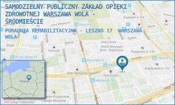 PORADNIA REHABILITACYJNA - LESZNO 17 - SAMODZIELNY PUBLICZNY ZAKŁAD OPIEKI ZDROWOTNEJ WARSZAWA WOLA - ŚRÓDMIEŚCIE - LESZNO 17,  WARSZAWA WOLA