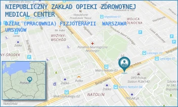 DZIAŁ (PRACOWNIA) FIZJOTERAPII - MEDICAL OFFICE SPÓŁKA Z OGRANICZONĄ ODPOWIEDZIALNOŚCIĄ - BELGRADZKA 48/7,  WARSZAWA URSYNÓW
