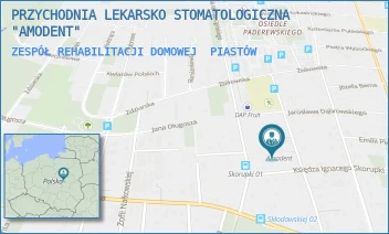 ZESPÓŁ REHABILITACJI DOMOWEJ - PRZYCHODNIA LEKARSKO STOMATOLOGICZNA "AMODENT" - PADEREWSKIEGO 13,  PIASTÓW