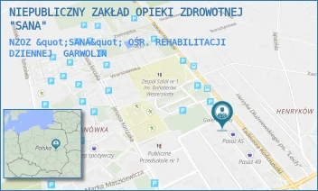 NZOZ "SANA" OŚR. REHABILITACJI DZIENNEJ - NIEPUBLICZNY ZAKŁAD OPIEKI ZDROWOTNEJ "SANA" - KOŚCIUSZKI 49J,  GARWOLIN