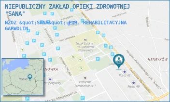 NZOZ "SANA" POR. REHABILITACYJNA - NIEPUBLICZNY ZAKŁAD OPIEKI ZDROWOTNEJ "SANA" - KOŚCIUSZKI 49J,  GARWOLIN