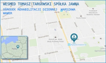 OŚRODEK REHABILITACJI DZIENNEJ - WESMED TOMASZ TARGOWSKI SPÓŁKA JAWNA - ALPEJSKA 4,  WARSZAWA WAWER