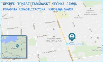 PORADNIA REHABILITACYJNA - WESMED TOMASZ TARGOWSKI SPÓŁKA JAWNA - ALPEJSKA 4,  WARSZAWA WAWER