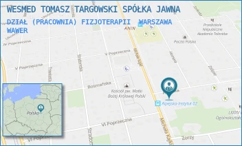 DZIAŁ (PRACOWNIA) FIZJOTERAPII - WESMED TOMASZ TARGOWSKI SPÓŁKA JAWNA - ALPEJSKA 4,  WARSZAWA WAWER