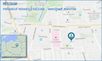 PORADNIA REHABILITACYJNA - MEDIKAR - SIELECKA 22,  WARSZAWA MOKOTÓW
