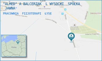 PRACOWNIA  FIZJOTERAPI - "ALMED" A BALCERZAK  L WYSOCKI  SPÓŁKA  JAWNA - TOPOLOWA 2,  ŁYSE