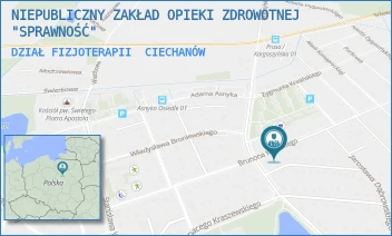DZIAŁ FIZJOTERAPII - NIEPUBLICZNY ZAKŁAD OPIEKI ZDROWOTNEJ "SPRAWNOŚĆ" - KICIŃSKIEGO 44,  CIECHANÓW
