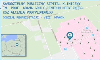 ODDZIAŁ REHABILITACJI - VIII - SAMODZIELNY PUBLICZNY SZPITAL KLINICZNY IM. PROF. ADAMA GRUCY CENTRUM MEDYCZNEGO KSZTAŁCENIA PODYPLOMOWEGO - KONARSKIEGO 13,  OTWOCK