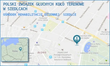 OŚRODEK REHABILITACJI DZIENNEJ - POLSKI ZWIĄZEK GŁUCHYCH KOŁO TERENOWE W SIEDLCACH - ALEKSANDROWSKA 4,  SIEDLCE