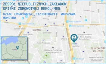 DZIAŁ (PRACOWNIA) FIZJOTERAPII - ZESPÓŁ NIEPUBLICZNYCH ZAKŁADÓW OPIEKI ZDROWOTNEJ REKOL-MED - SONATY 5/LOK. U1,  WARSZAWA MOKOTÓW