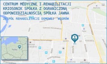 ZESPÓŁ REHABILITACJI DOMOWEJ - CENTRUM MEDYCZNE I REHABILITACJI KRIOSONIK SPÓŁKA Z OGRANICZONĄ ODPOWIEDZIALNOŚCIĄ SPÓŁKA KOMANDYTOWA - RYNEK MARIACKI 17,  WĘGRÓW