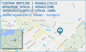 ZESPÓŁ REHABILITACJI DOMOWEJ - CENTRUM MEDYCZNE I REHABILITACJI KRIOSONIK SPÓŁKA Z OGRANICZONĄ ODPOWIEDZIALNOŚCIĄ SPÓŁKA KOMANDYTOWA - HENRYKA SIENKIEWICZA 8,  KOZIENICE