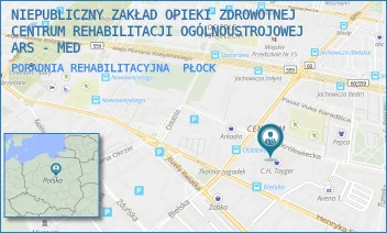 PORADNIA REHABILITACYJNA - NIEPUBLICZNY ZAKŁAD OPIEKI ZDROWOTNEJ CENTRUM REHABILITACJI OGÓLNOUSTROJOWEJ ARS - MED - KRÓLEWIECKA 2/P-25,  PŁOCK