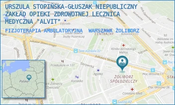 FIZJOTERAPIA AMBULATORYJNA - URSZULA STOPIŃSKA-GŁUSZAK NIEPUBLICZNY ZAKŁAD OPIEKI ZDROWOTNEJ LECZNICA MEDYCZNA "ALVIT" - SŁOWACKIEGO 5/13,  WARSZAWA ŻOLIBORZ