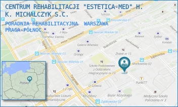 PORADNIA REHABILITACYJNA - CENTRUM REHABILITACJI "ESTETICA-MED" H. K. MICHALCZYK S.C. - ZĄBKOWSKA 18/61,  WARSZAWA PRAGA-PÓŁNOC