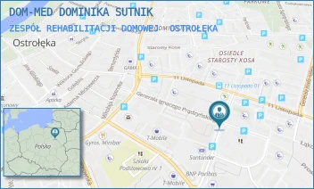 ZESPÓŁ REHABILITACJI DOMOWEJ - DOM-MED DOMINIKA SUTNIK - GEN. IGNACEGO PRĄDZYŃSKIEGO 4/34,  OSTROŁĘKA