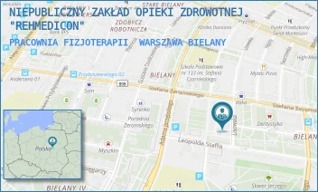 PRACOWNIA FIZJOTERAPII - NIEPUBLICZNY ZAKŁAD OPIEKI ZDROWOTNEJ "REHMEDICON" - LISOWSKA 23,  WARSZAWA BIELANY