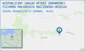ZESPÓŁ REHABILITACJI DOMOWEJ - NIEPUBLICZNY ZAKŁAD OPIEKI ZDROWOTNEJ FIZJOMED MAŁGORZATA MALCZEWSKA-GRZELKA - JANA PAWŁA II 23A/U5,  PŁOCK