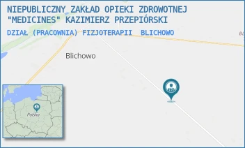 DZIAŁ (PRACOWNIA) FIZJOTERAPII - NIEPUBLICZNY ZAKŁAD OPIEKI ZDROWOTNEJ "MEDICINES"-KAZIMIERZ PRZEPIÓRSKI W SPADKU - ŁUBKI NOWE 5,  BLICHOWO