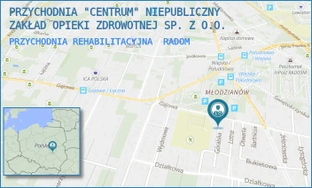 PRZYCHODNIA REHABILITACYJNA - PRZYCHODNIA "CENTRUM" NIEPUBLICZNY ZAKŁAD OPIEKI ZDROWOTNEJ SP. Z O.O. - GAJOWA 66,  RADOM