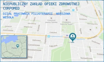 DZIAŁ PRACOWNIA FIZJOTERAPII - NIEPUBLICZNY ZAKŁAD OPIEKI ZDROWOTNEJ CORPOMED - JANA PAWŁA II 218,  WARSZAWA WESOŁA