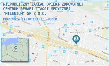 PRACOWNIA FIZJOTERAPII - NIEPUBLICZNY ZAKŁAD OPIEKI ZDROWOTNEJ CENTRUM REHABILITACJI MEDYCZNEJ "MILENIUM" SP Z O.O. - GIERZYŃSKIEGO 17 D,  PŁOCK