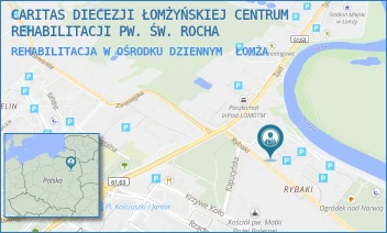 REHABILITACJA W OŚRODKU DZIENNYM - CARITAS DIECEZJI ŁOMŻYŃSKIEJ CENTRUM REHABILITACJI PW. ŚW. ROCHA - RYBAKI 1,  ŁOMŻA