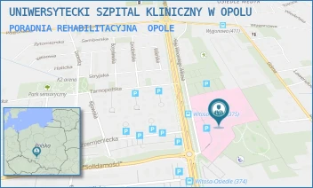 PORADNIA REHABILITACYJNA - UNIWERSYTECKI SZPITAL KLINICZNY W OPOLU - UL. ALEJA WINCENTEGO WITOSA 26,  OPOLE