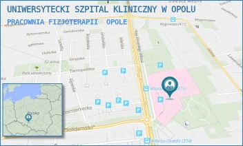 PRACOWNIA FIZJOTERAPII - UNIWERSYTECKI SZPITAL KLINICZNY W OPOLU - UL. ALEJA WINCENTEGO WITOSA 26,  OPOLE