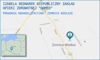 PORADNIA REHABILITACYJNA - IZABELA BEDNAREK NIEPUBLICZNY ZAKŁAD OPIEKI ZDROWOTNEJ "DOMED" - UL. SZKOLNA 2A,  ZIMNICE WIELKIE