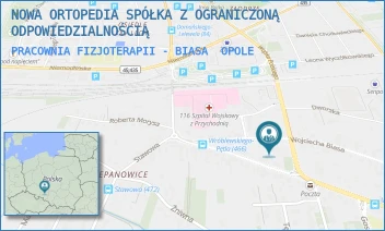PRACOWNIA FIZJOTERAPII - BIASA - NOWA ORTOPEDIA SPÓŁKA Z OGRANICZONĄ ODPOWIEDZIALNOŚCIĄ - UL. WOJCIECHA BIASA 31,  OPOLE