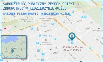 GABINET FIZJOTERAPII - SAMODZIELNY PUBLICZNY ZESPÓŁ OPIEKI ZDROWOTNEJ W KĘDZIERZYNIE-KOŹLU - UL. HARCERSKA 11,  KĘDZIERZYN-KOŹLE