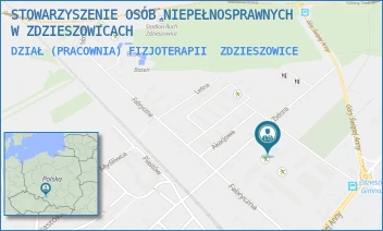 DZIAŁ (PRACOWNIA) FIZJOTERAPII - STOWARZYSZENIE OSÓB NIEPEŁNOSPRAWNYCH W ZDZIESZOWICACH - UL. GÓRY ŚWIĘTEJ ANNY 21 A,  ZDZIESZOWICE