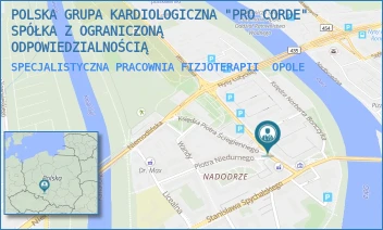 SPECJALISTYCZNA PRACOWNIA FIZJOTERAPII - POLSKA GRUPA KARDIOLOGICZNA "PRO CORDE" SPÓŁKA Z OGRANICZONĄ ODPOWIEDZIALNOŚCIĄ - UL. PL. JÓZEFA PIŁSUDSKIEGO 11A,  OPOLE
