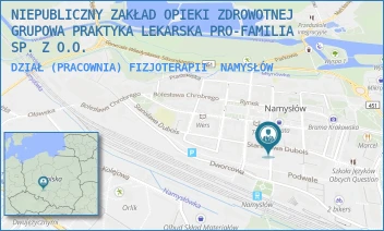 DZIAŁ (PRACOWNIA) FIZJOTERAPII - NIEPUBLICZNY ZAKŁAD OPIEKI ZDROWOTNEJ GRUPOWA PRAKTYKA LEKARSKA PRO-FAMILIA SP. Z O.O. - UL. POCZTOWA 7,  NAMYSŁÓW
