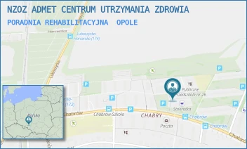 PORADNIA REHABILITACYJNA - NZOZ ADMET CENTRUM UTRZYMANIA ZDROWIA - UL. CHABRÓW 58,  OPOLE