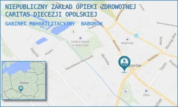 GABINET REHABILITACYJNY - NIEPUBLICZNY ZAKŁAD OPIEKI ZDROWOTNEJ CARITAS DIECEZJI OPOLSKIEJ - RYNEK 3,  BABORÓW