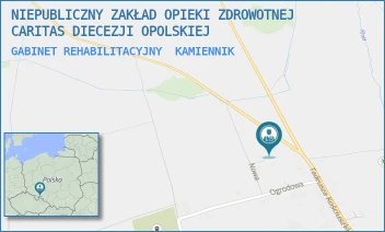 GABINET REHABILITACYJNY - NIEPUBLICZNY ZAKŁAD OPIEKI ZDROWOTNEJ CARITAS DIECEZJI OPOLSKIEJ - UL. KOŚCIUSZKI 2,  KAMIENNIK